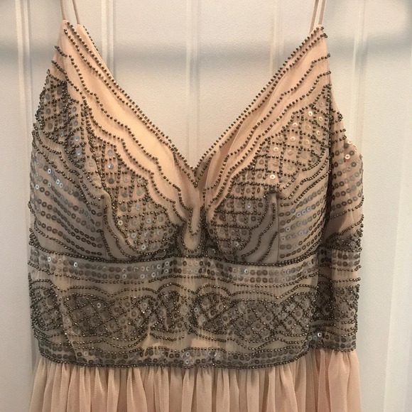 Altar’d State Beautiful Gauzy Beaded Cynder Dress. Size Medium. - Picture 6 of 9